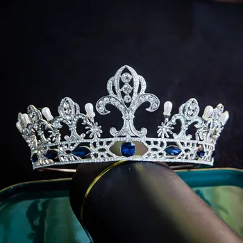 Himstory Eiropas Kristāla Princese Līgavas Tiaras Kristāla Headpieces Hairbands Kāzu Matu Aksesuāri