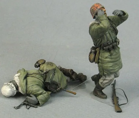 1/35 vācu kaujas negadījumos 2 cilvēki, kas otrā pasaules KARA Sveķi Modeļa Komplekta attēls Bezmaksas Piegāde