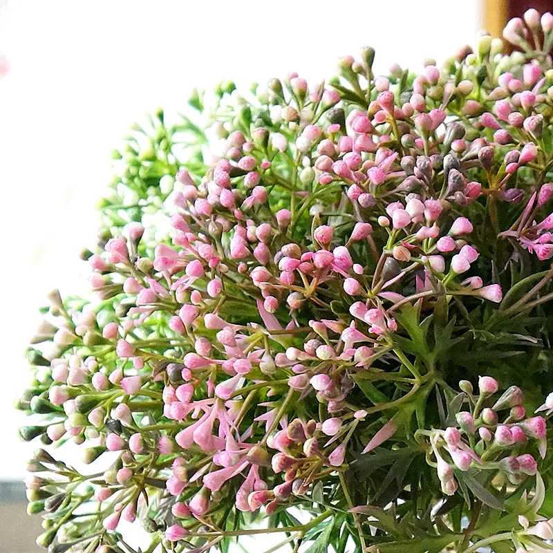 1 Pušķis 9 filiāles, mākslīgo ziedu Japānas pupiņas, augļi zāle simulācijas augu pušķi, kāzu mājas apdare