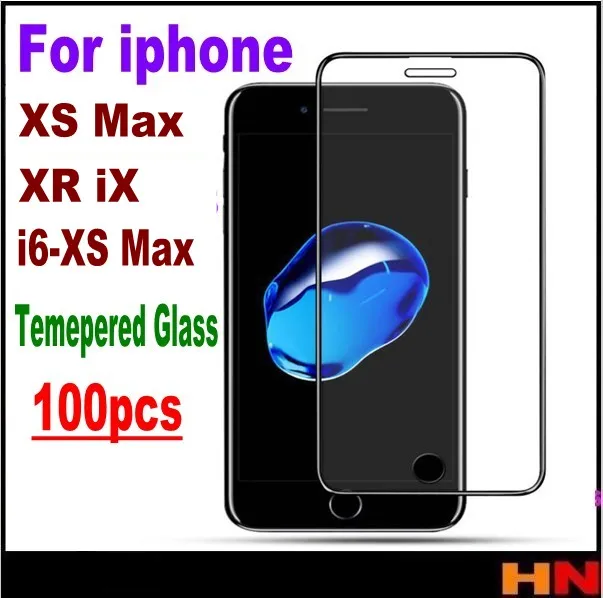 100gab iPhone XS Max XR 5 5s SE 6s 6 7 8 Plus Rūdīta Stikla Ekrāna Aizsargs Aizsardzības Stiklu plēves, neizmantojot mazumtirdzniecības iepakojumā