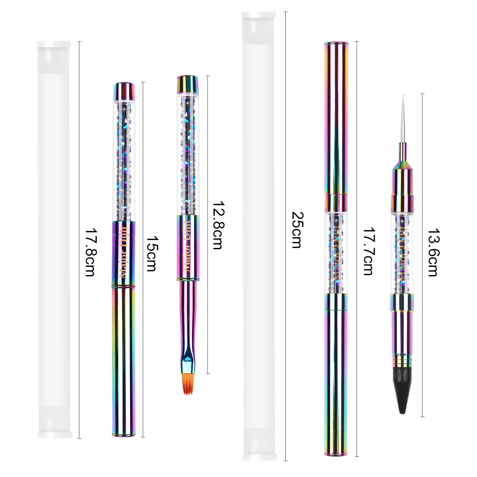 1PC Kolinsky Sable Birste Nagu Mākslas UV Gēla Griešanai Pildspalvu, Otu, ar Metāla Rokturi Šķidrums, Pulveris DIY Nail Zīmēšanas Rīki