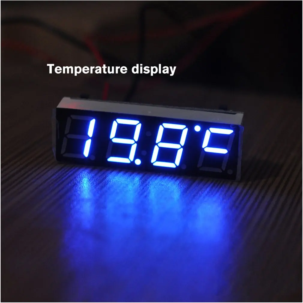 3 in 1 Ciparu LED Laika Pulkstenis, Temperatūras, Sprieguma Modulis Mini Voltmetrs Termometru, Auto Arduino Elektronisko DIY
