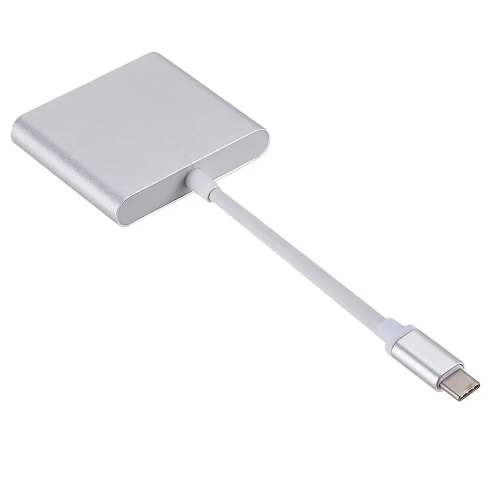 3 in 1 USB-C HDMI ir savietojams ar Apple Macbook USB 3.1 Thunderbolt 3 C Tipa HDMI-saderīgam 4K Hub Adaptera Kabeli 1080P
