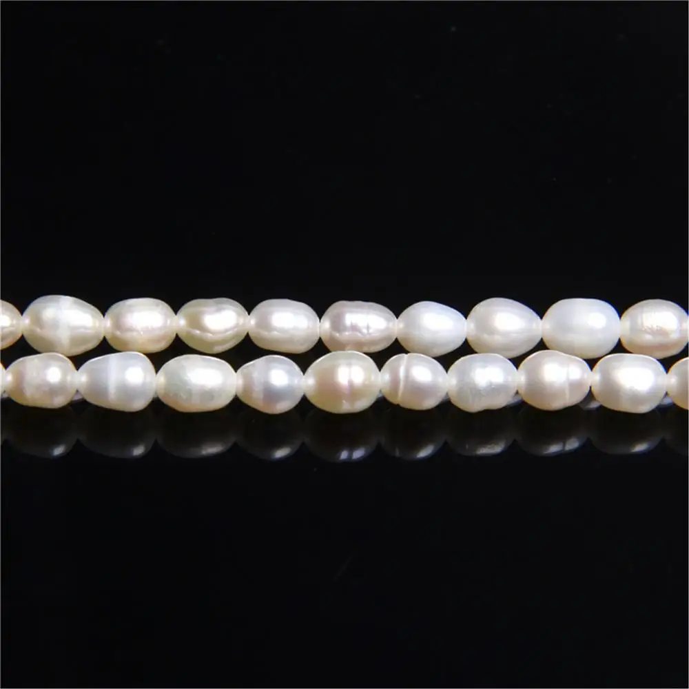 4-4.2 mm Dabas Pērles Balta Saldūdens Pērļu Krelles Rīsu Formas Mazajiem Zaudēt Krelles, Lai Aproce, Kaklarota, Rotaslietu izgatavošana 14