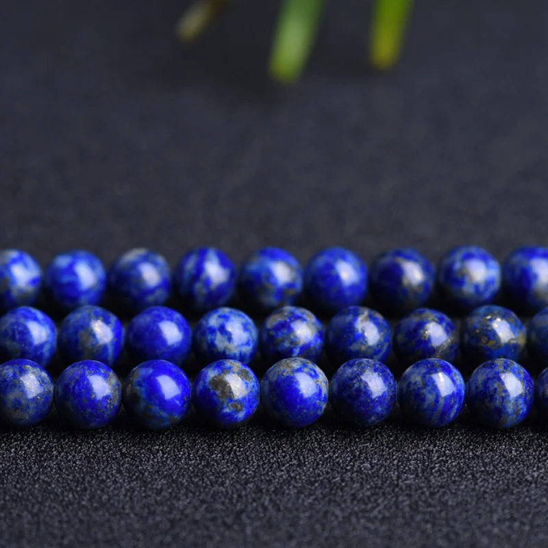 4 6 8 10 mm A+ Dabas Lapis Lazuli Apaļu bumbu Zaudēt Biezumu 15.5 collas