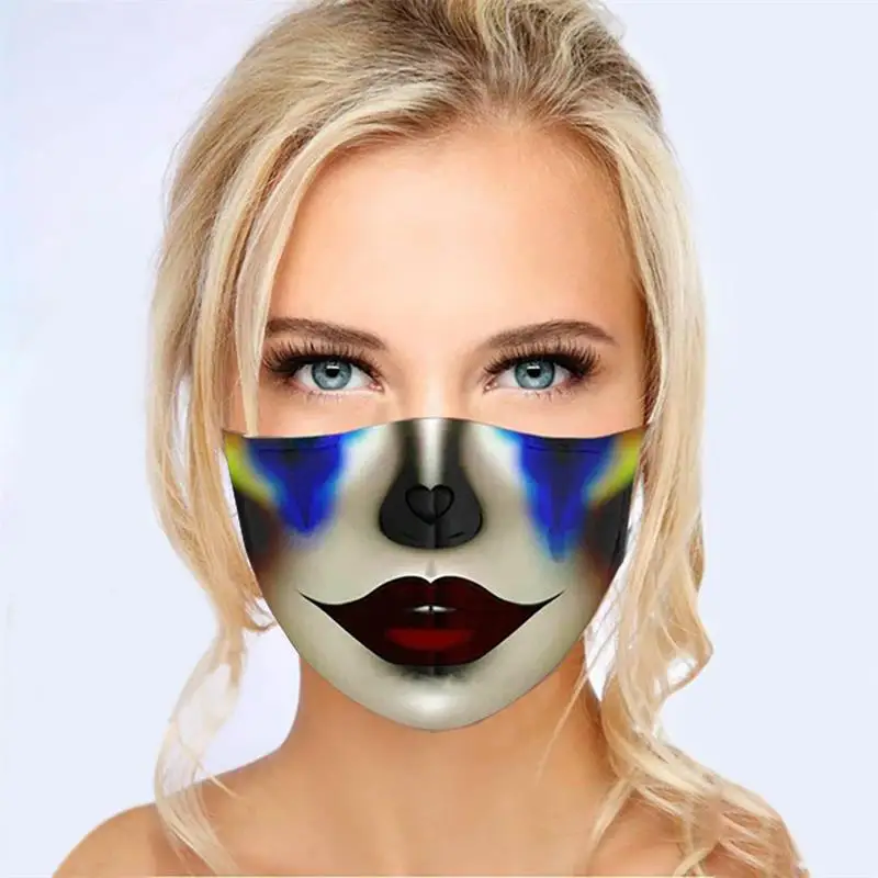 4GAB Mascarilla Helovīna Sejas Maskas Vīrieši Sievietes Mutes Maskas Anti-Sejas Auduma Maska Mazgājams Cilpiņu Maska Muti Caps atkārtoti