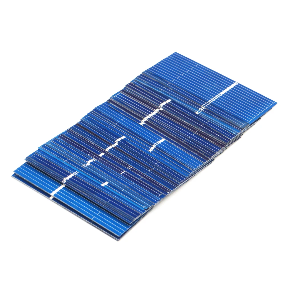 50gab x Saules Panelis Painel Šūnas DIY Lādētāju Polikristālu Silīcija Sunpower Saules Bord 52*19mm 0,5 V 0.16 W