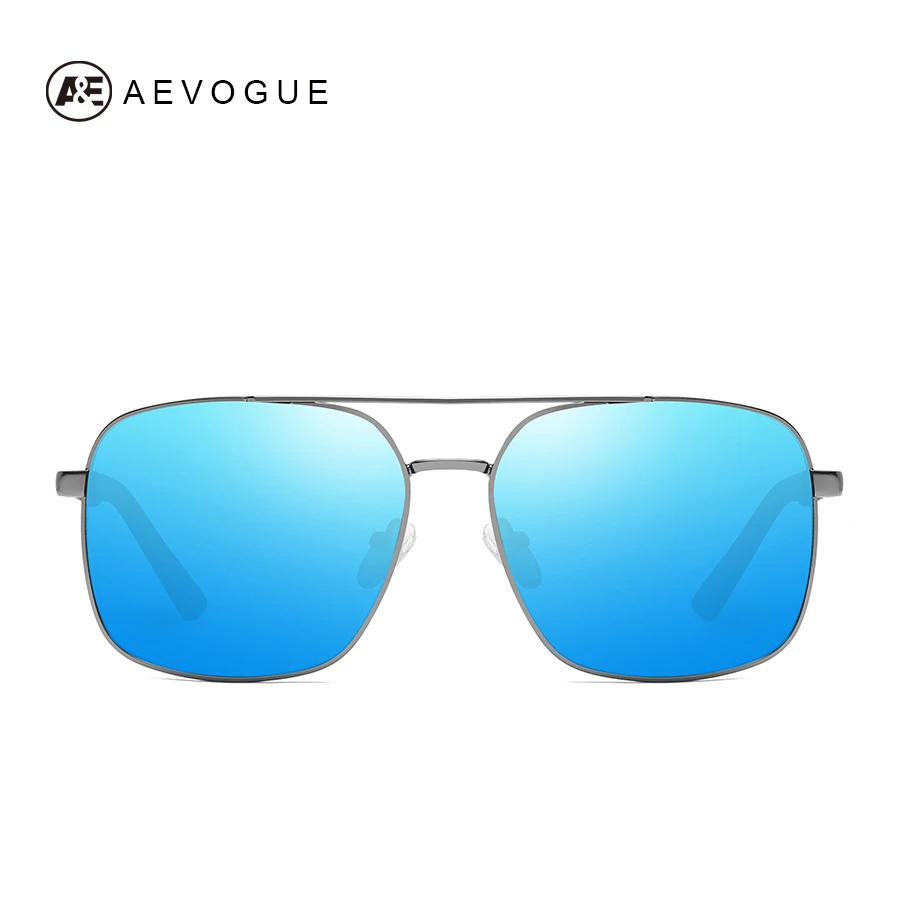 AEVOGUE Jaunas Saulesbrilles Vīriešiem Divas Sijas Laukumā Retro Polarizētās Metāla Rāmis Modes Unisex, Saules brilles UV400 AE0774