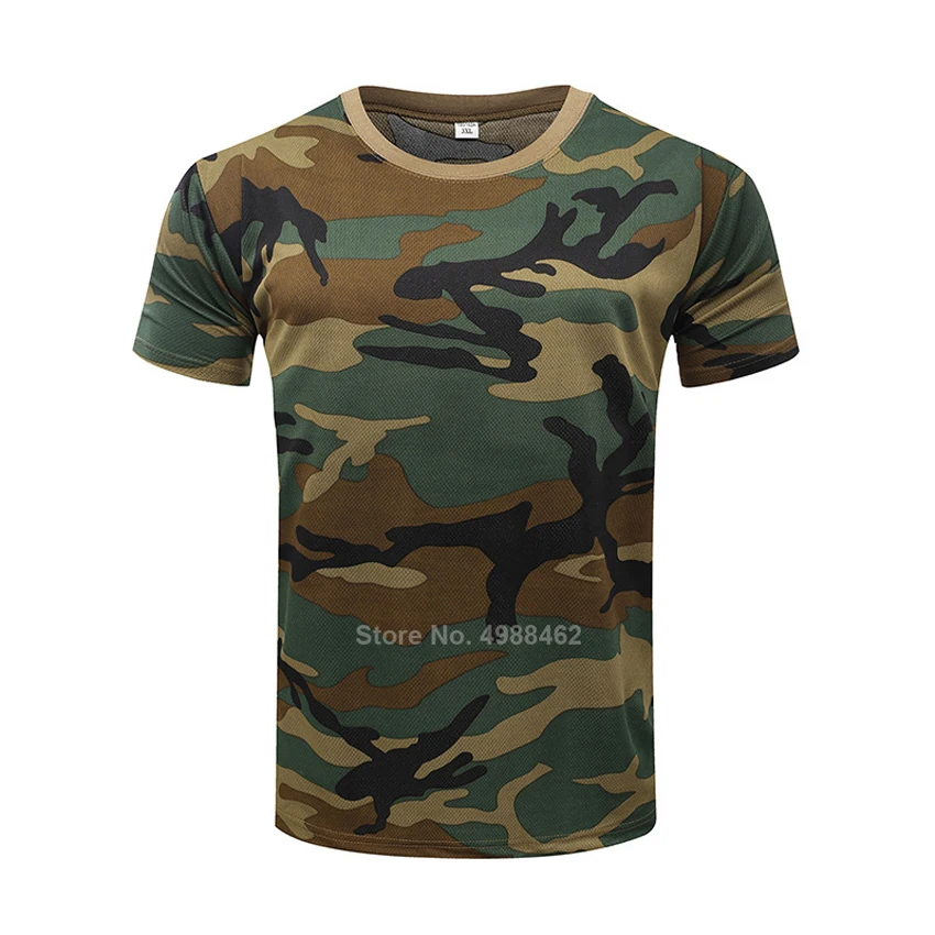 Ar īsām Piedurknēm ACU Maskēties Taktiskā Militārā Vienādu Vīriešu Airsoft Taktiskā Peintbola Drēbes Absorbēt Sviedri Militāro Kaujas Krekls