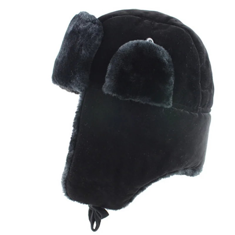 Armijas Nozīmīti Trapper Cepuri Vīriešu Armijas Militāro Krievijas Ushanka Bomber Cepure Ziemas Siltas Cepures Izmēģinājuma Mākslīgās Trušu Kažokādas Earflap