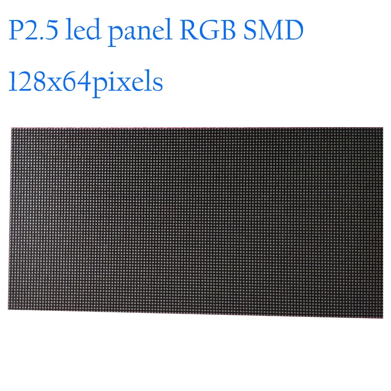 Augstas izšķirtspējas 128x64 punkti P2.5 iekštelpu led displeja modulis 320x160mm RGB smd led TV paneli interjera reklāmu led ekrāns