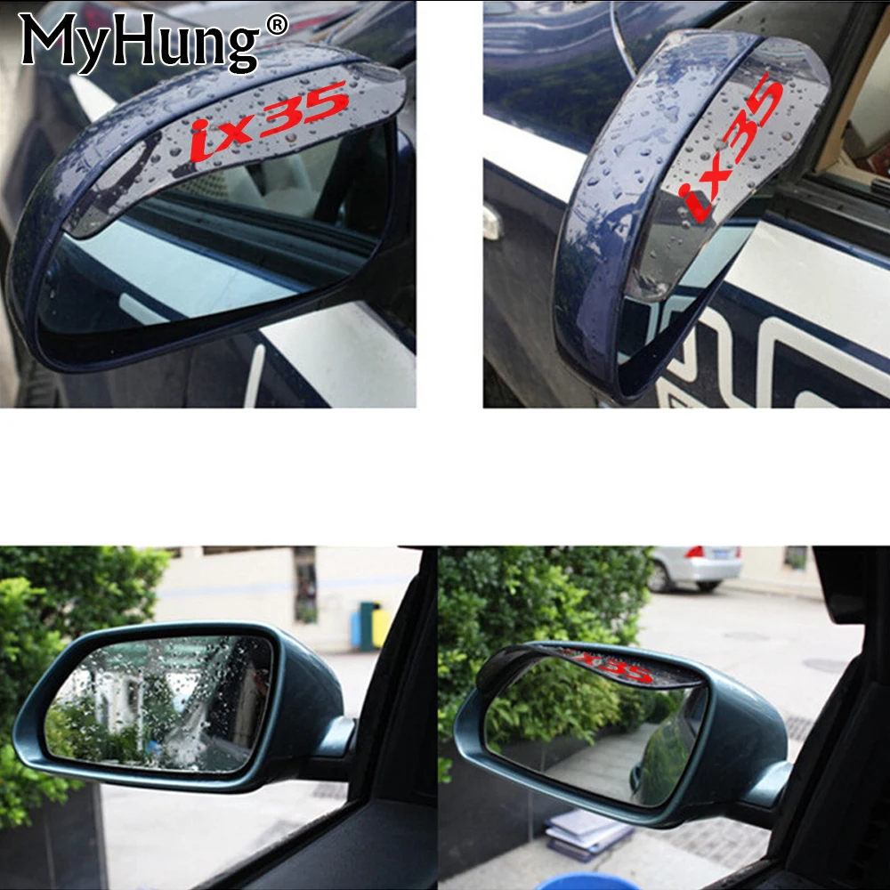 Auto Atpakaļskata Spogulī Ēnā Ūdensnecaurlaidīgs Automašīnu Spoguļi Uzacu Lietus Uzlīme saulessarga Par Hyundai ix35 Auto Stils JAUNAS Ielidošanas