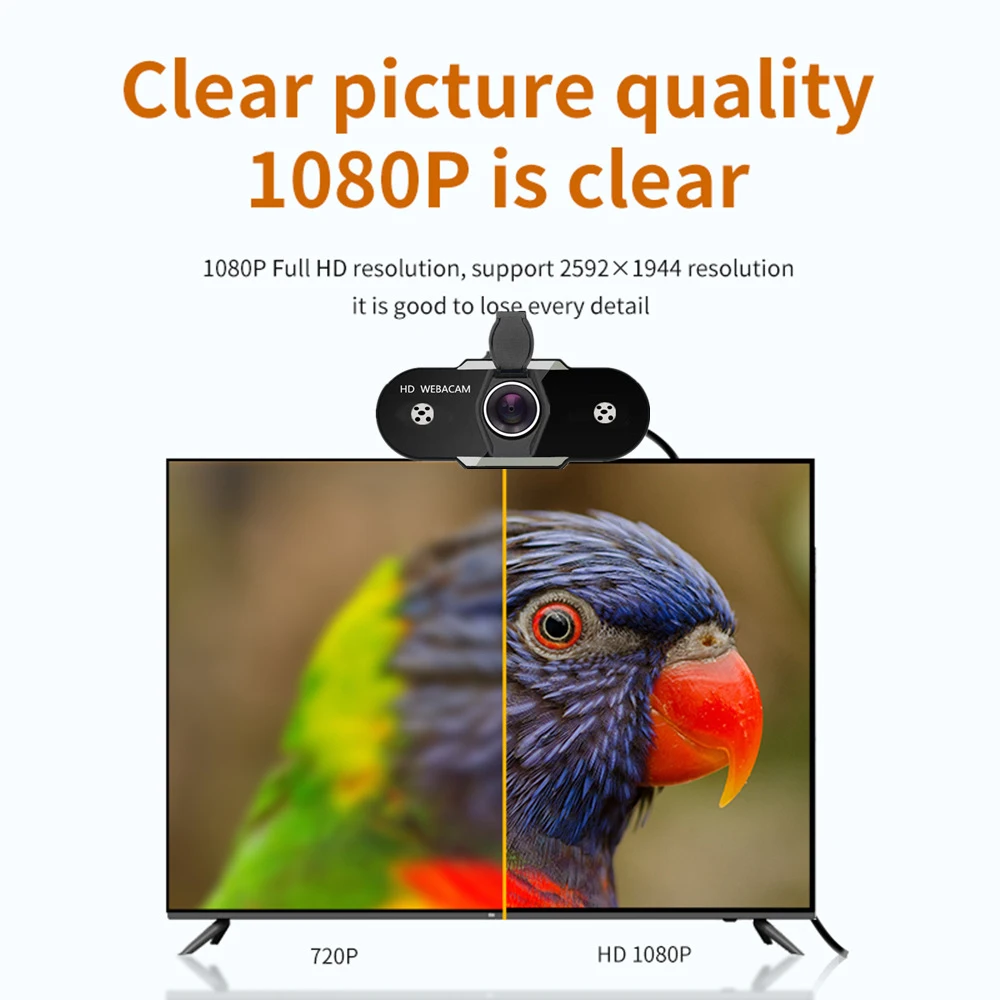 Auto Fokusu HD 1080P 480P 2K Webcam ar Mic Grozāms Web Kameras Cam Datoru WebCamera Cam Video Ierakstīšanas Darba 1080p web cam