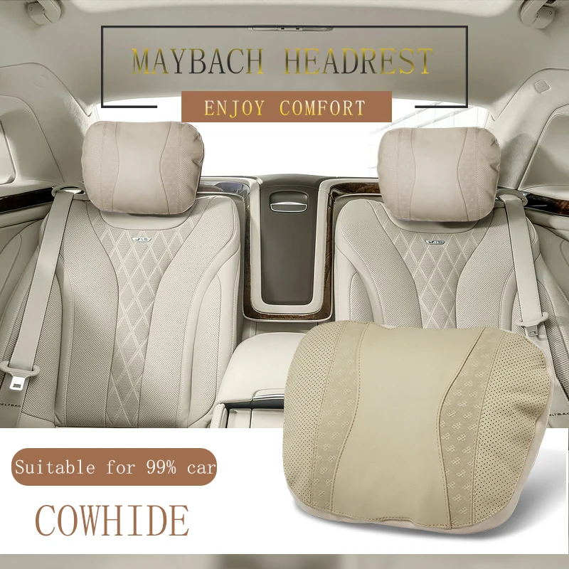 Auto Sēdekļa Pagalvi Maybach Dizainu S Klases Automašīnu Kakla Sēdekli Ērtu, Mīkstu Spilvenu Pārvalki Regulējams Automašīnas Spilvens Par Mercedes-Benz