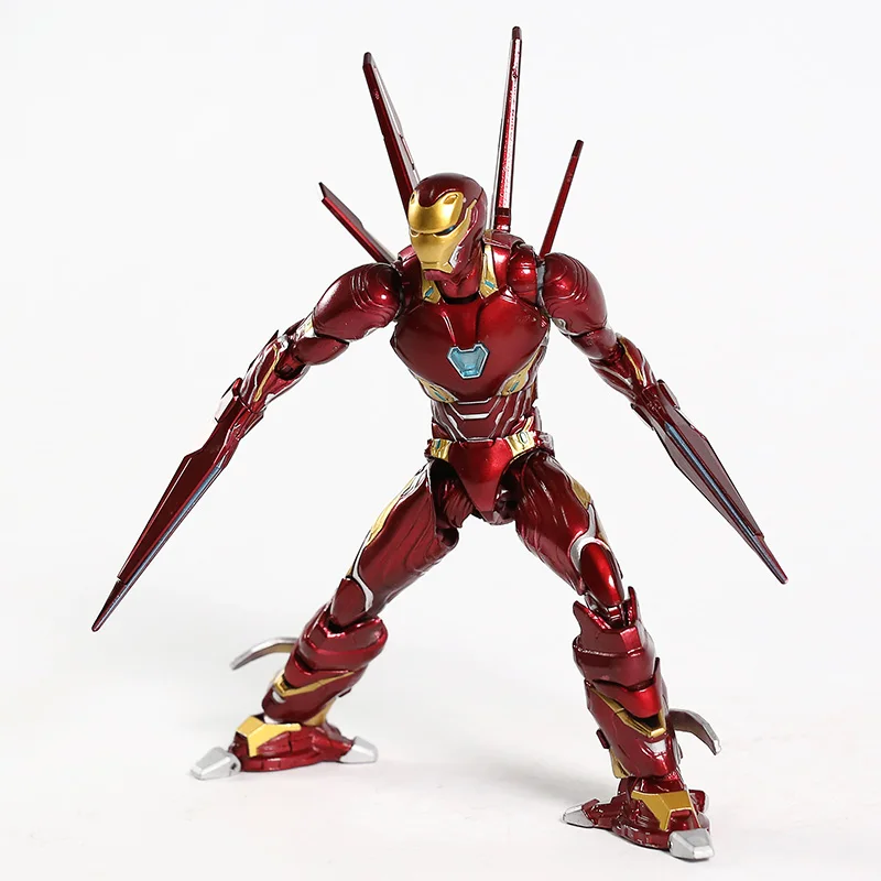 Avengers Infinity Kara Dzelzs Vīrs MK50 Nano Ieroci Uzstādīt PVC Rīcības Attēls Kolekcionējamus Modelis Rotaļlietas