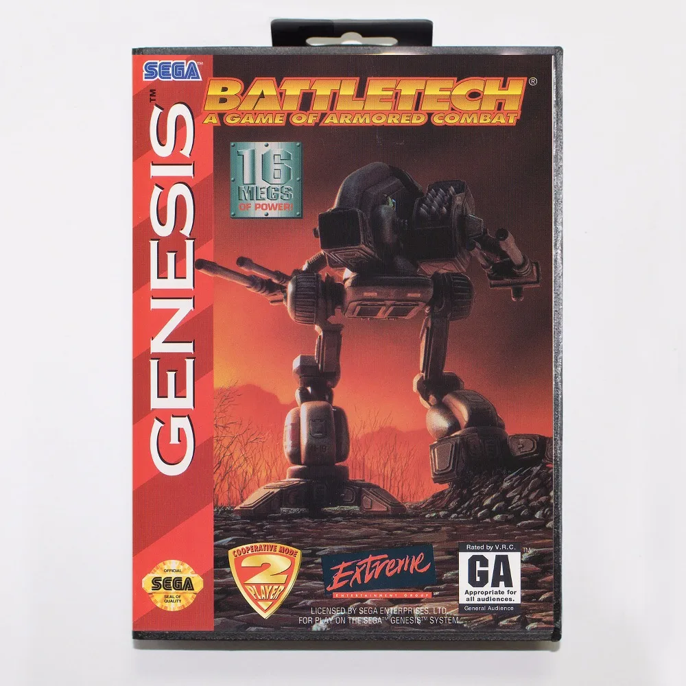 Battletech Spēle Kasetne 16 bitu MD Spēles Karti Ar Mazumtirdzniecības Kastē Sega Mega Drive Genesis