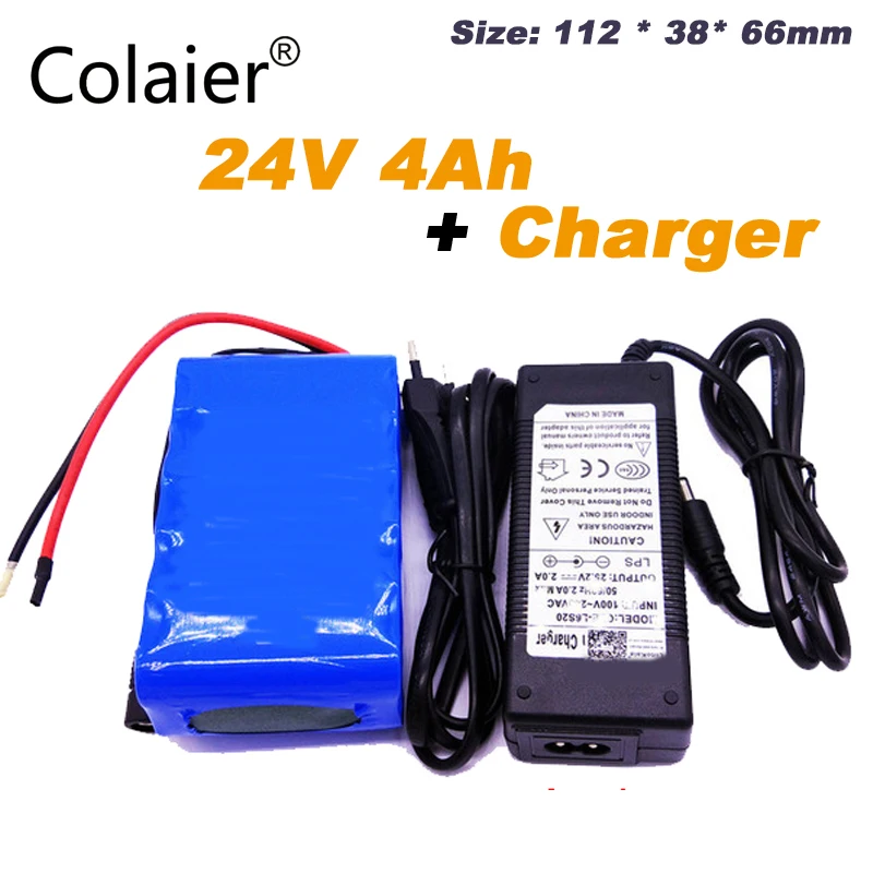 Colaier 24V 4000 18650 Akumulatoru baterija 25.2 V 4000mAh Akumulators Mini Portatīvo Lādētāju LED/Lampas/Kameru