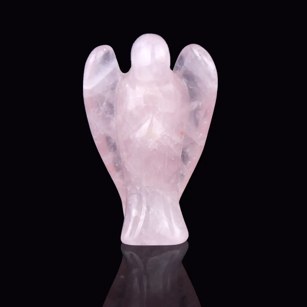 Dabīgā akmens cirsts Opalite 1.5 collu Eņģelis Lapis Carnelian Statuetes dziedināšanas Skaidrs Kristāls Rozā kvarcs reiki čakra bezmaksas maisiņš