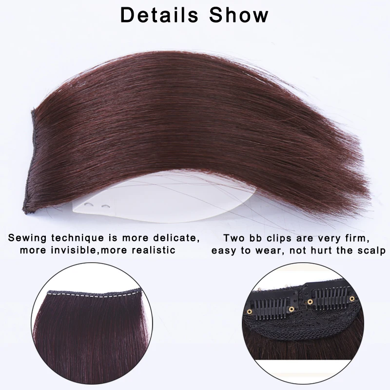 DIANQI īsu taisnu sieviešu klipu melns brūns matu pieaudzēšana augstas tempreture sintētisko matu gabals sieviešu retināšanas matiem