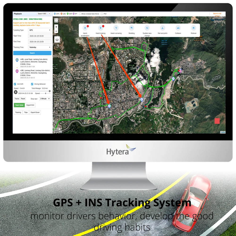 DŽIMIJS INS-Atbalstīto GPS atrašanās vietas VG01U Ar Vadītāja Uzvedību, Uzraudzīt, Pastāvīga Atrašanās Sliktu GPS Jomā Ūdensizturīgs Tracker byAPP/PC/SMS