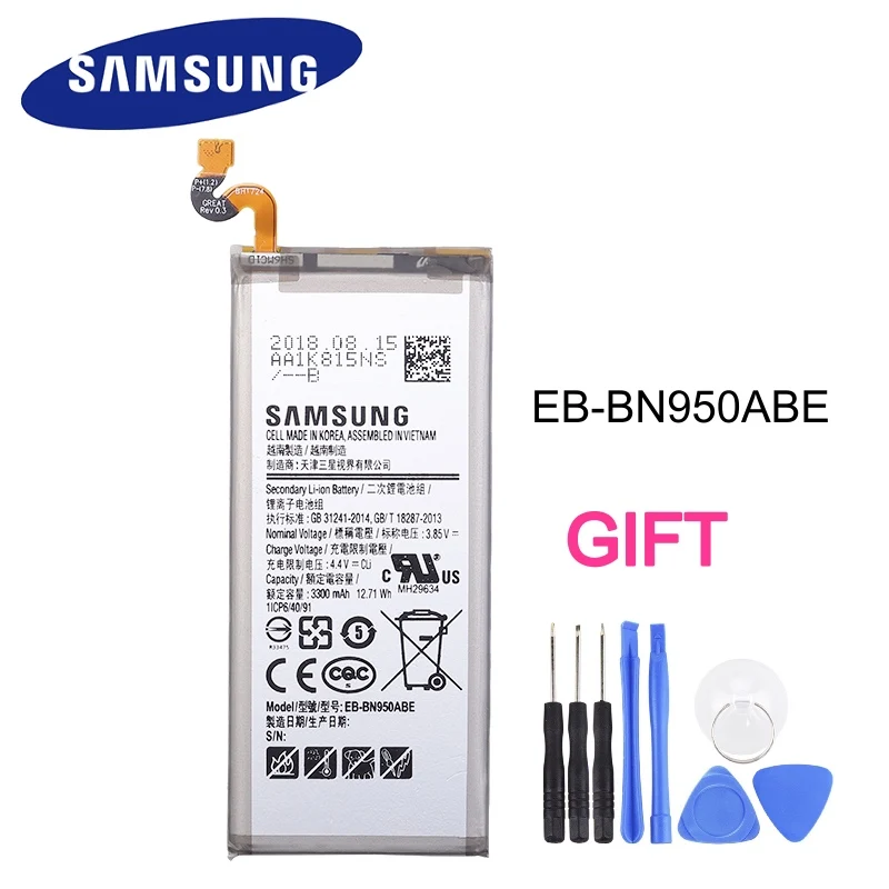 EB-BN950ABE Oriģinālo Rezerves Akumulators Samsung GALAXY Note 8 N950 N950F N950U N950N Telefonu Baterijas 3300mAh
