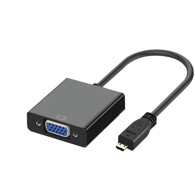 GuSou Micro HDMI Mini HDMI uz VGA Female Adapteri Pārveidotājs Kabelis ar Vara & Audio Savienotājs, M/F 20cm