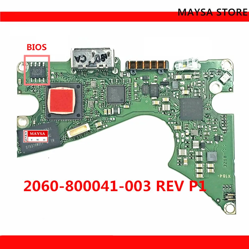 HDD PCB loģika valdes iespiestajā 2060-800041-003 REV P1 WD cieto disku remonts datu atgūšanas ar USB 3.0 interfeiss