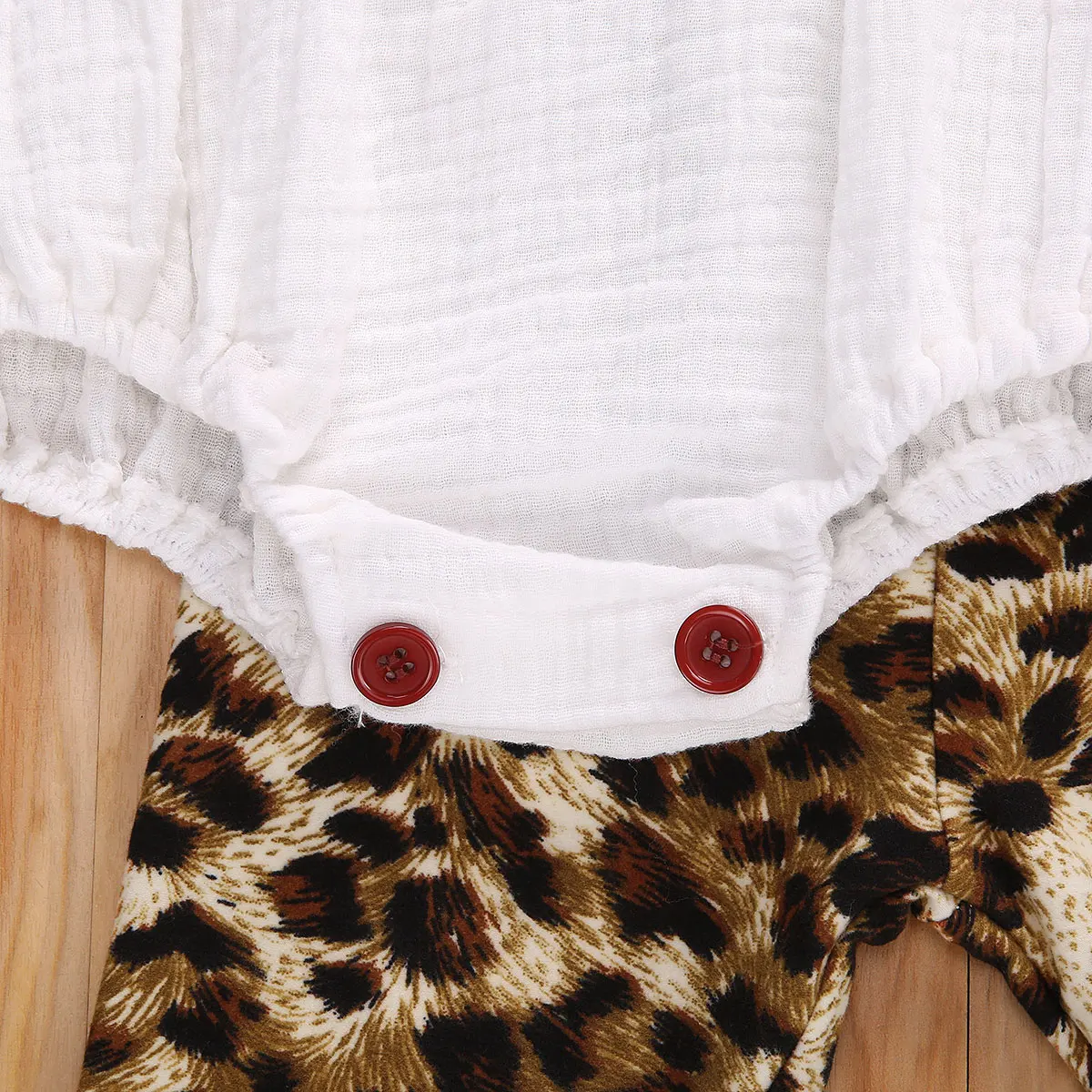 Jaundzimušais Zīdainis, Mazulis Meiteņu Drēbes, Uzstādīt Cietā Ruffles Romper Top+Leopard Bikses Rudens Bērns Ar Garām Piedurknēm Apģērbs