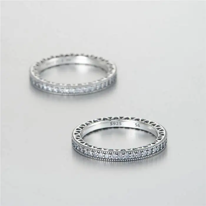 Jauno modes kāzu gredzeni sievietēm joyas de plata 925 kubiskā cirkonija gredzenu bezmaksas piegāde Rotaslietas RIP158