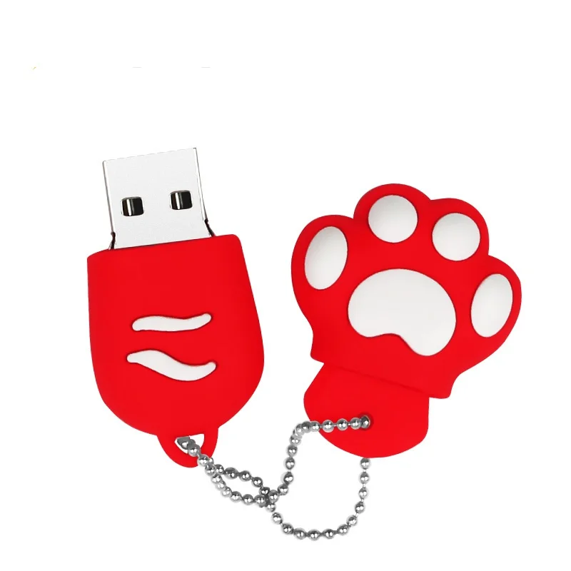 Karikatūra 64GB brūna, rozā, melnā, zilā krāsā Kaķis raust usb flash drive usb 2.0 4GB 8GB 16GB 32GB pendrive dāvanu usb