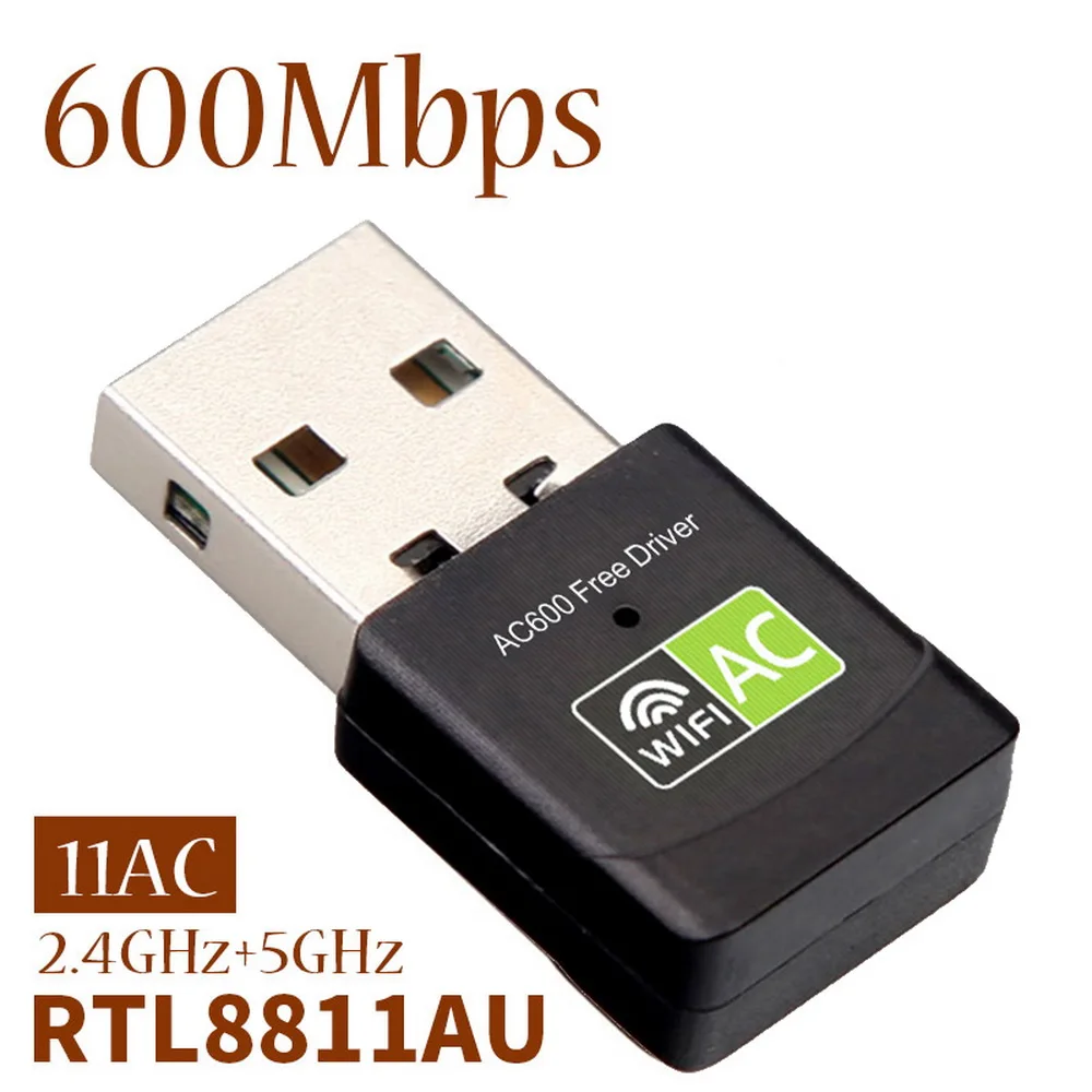 Kebidu Bezvadu 600Mbps Tīkla Karte USB WiFi Adapteri 2.4 GHz 5GHz WiFi Antenu, DATORU, Datora Uztvērējs Dual Band Bez Vadītāja