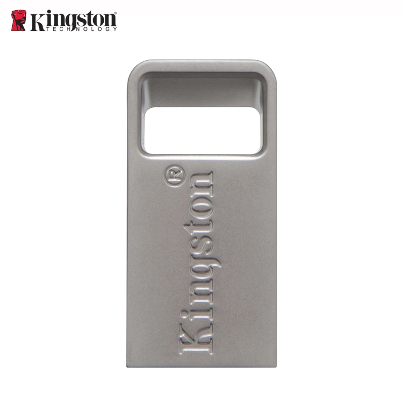 KINGSTON Oriģinālo mini usb flash 128GB Stilīgs metāla pen drive USB 3.1 Gen 1 (USB 3.0) 16GB 32GB usb stick Sudraba Ultra-mazs