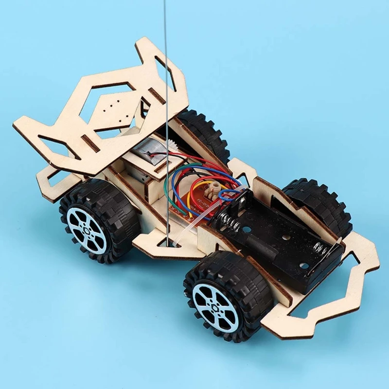 Koka Elektriskās Automašīnas Modeli Bloki DIY Roku darbs Bērniem Montāža Rotaļlietas Zinātnes Komplekts Bērniem Izglītības Dāvanu