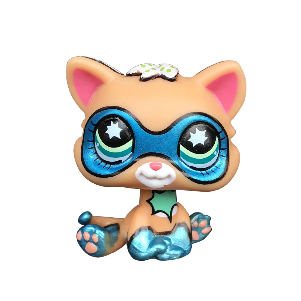 LPS KAĶIS LPSCB Custom-Made Bērnu ar Veco Pet Shop Rotaļlietas Pastāvīgā Īsiem Matiem Kaķis Super Varonis Maska Kitty