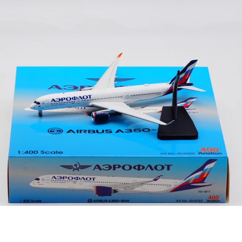 Lējumiem 1:400 Mēroga Gaisa KRIEVIJAS 350 A350 Lidmašīnas Modeli Rotaļlieta ar Bāzes šasijas Sakausējuma Gaisa kuģa Plaknes Kolekcionējamus Displejs Rotaļlietas