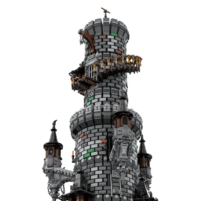 Magic Castle Burvju Tornis KM Arhitektūra Vidū Pasaules Viduslaiku Stilā Street View Celtniecības Bloki, Ķieģeļi, Rotaļlietas Modeļa Dāvanas