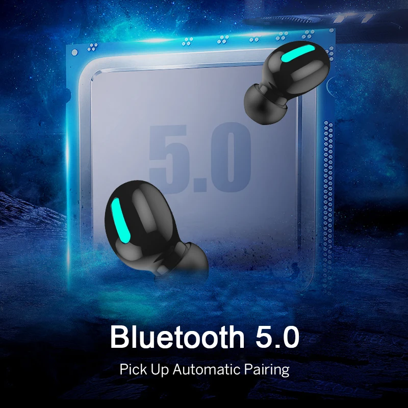 M&J TWS Austiņas Bluetooth 5.0 Austiņu Mini Neredzams 3D HiFi Stereo Bezvadu Sporta Austiņas Ar Mic Power Bank Uzlādes Kaste