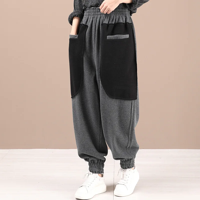 Max LuLu Ziemas 2020 Korejas Modes Sieviešu Ikdienas Bikses Dāmas Zaudēt Siltu Zvērādas Bikses Elastīgs Vintage Kažokādas Pantalons Plus Lieluma