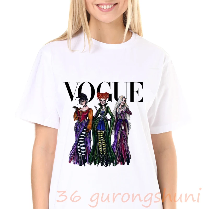 Meitene tshirts Vogue Halloween drukāt grafiskā t krekli, sieviešu t-veida goth topi, t krekls, sieviešu apģērbu estētisko drēbes dropshipping