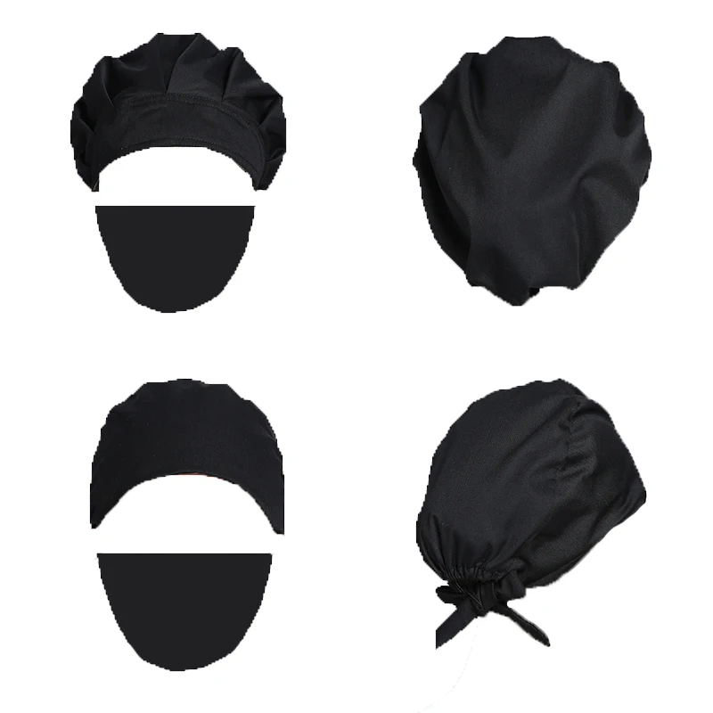 Melns Skrubis Cepures Komplekti Kokvilnas Sweatband Bouffant Caps Mazgājams Apsēju, Regulējamu Cepures Anti-putekļu Reuseable Vīriešiem Wormen Apģērbi
