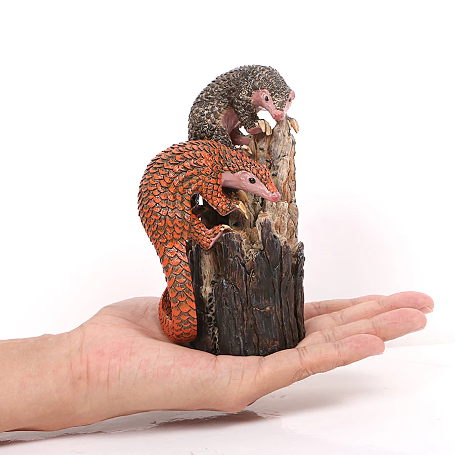 Meža Dzīvnieku Modeļi Pangolin Statuetes Plastmasas Rīcības Attēls Leļļu Kolekcija Ir Mazulis Mājās, Apdares Komplekts Rotaļlietas