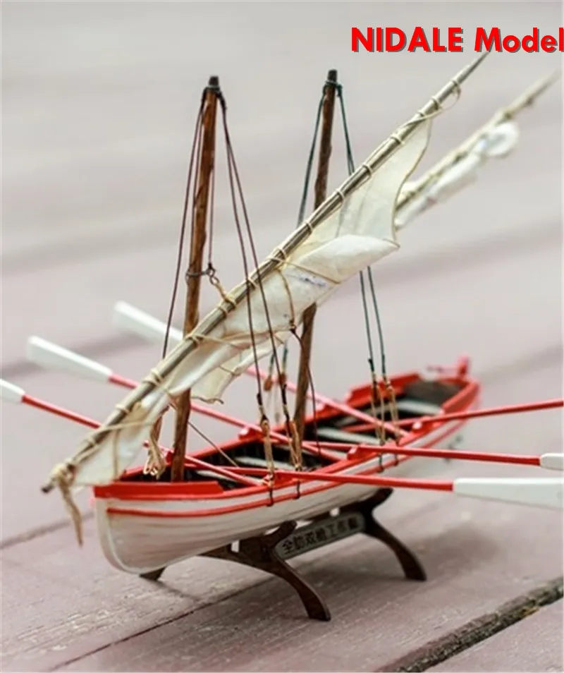 NIDALE modelis Mērogā 1/50 Dubultā masta Zvejas laivu Visu salātu buru laivu modeļu komplekti