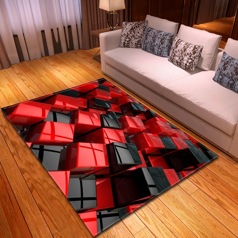 Nordic Style Flaneļa Lielo Paklāju Ģeometrisko Modeli, 3D Iespiesti Paklājus Dzīvojamā Istaba, Guļamistabas Zona Paklāju Pretslīdes virtuves Grīdas Paklājs