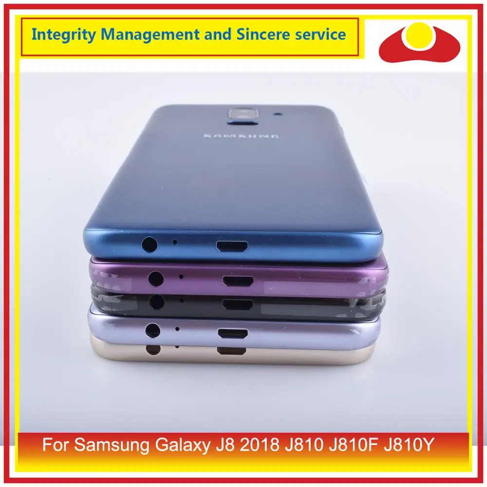 Oriģināls Samsung Galaxy J8 2018 J810 J810F SM-J810F Mājokļu Akumulatora Durvju Aizmugurējo Vāciņu Atpakaļ Gadījumā, Šasijas Shell J8 Nomaiņa