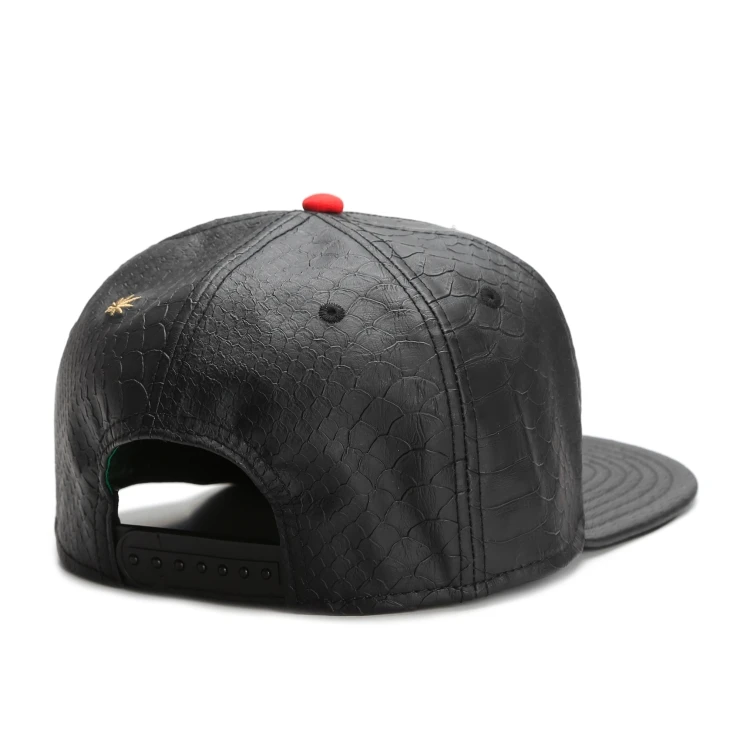PANGKB Zīmola DŪMU LABU VĀCIŅŠ melns ādas Hip-Hop snapback cepure par vīriešu un sieviešu pieaugušo āra gadījuma regulējams saule beisbola cepure