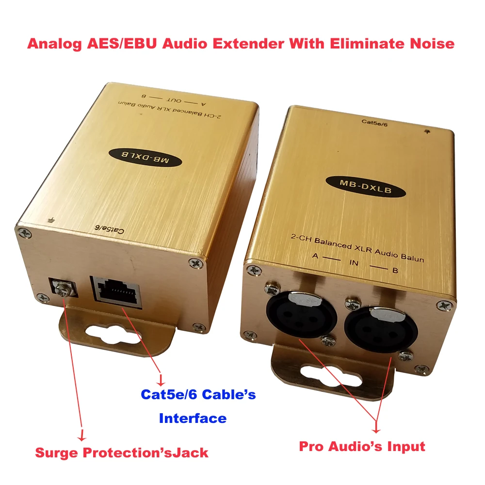 Pro Audio RJ45 Adapteri Cat5 Līdzsvarotu Audio Extender XLR Audio Converter Bez Zaudējumiem XLR Analog Audio Extender