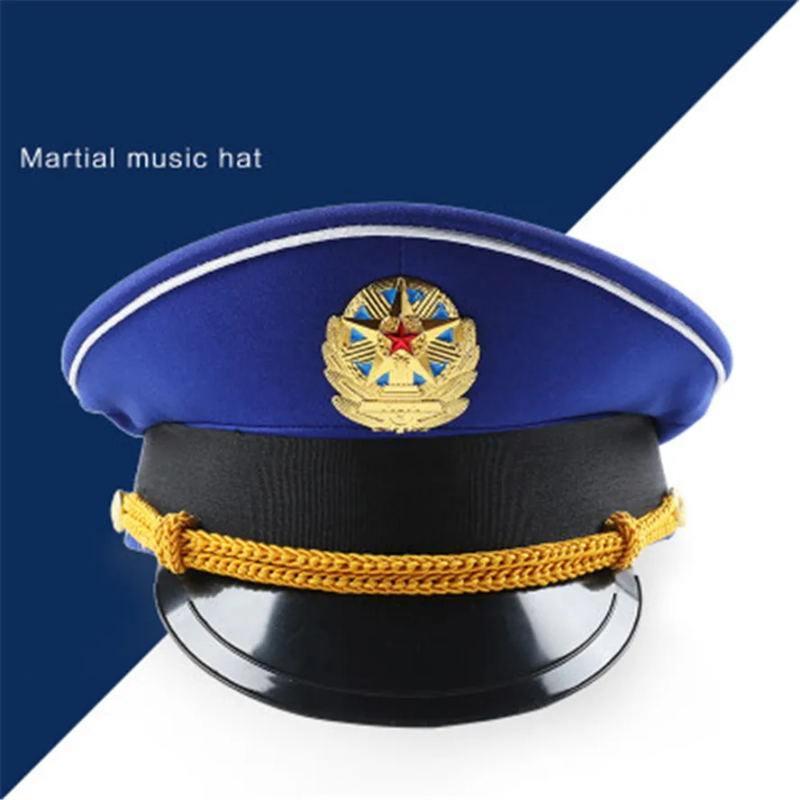 Puse Kostīmu Britu Modes Zilu Vāciņu Sniegumu Policijas Ķīnas kara Flotes Jūrnieks Cepuri Deju un Mūzikas Šovs
