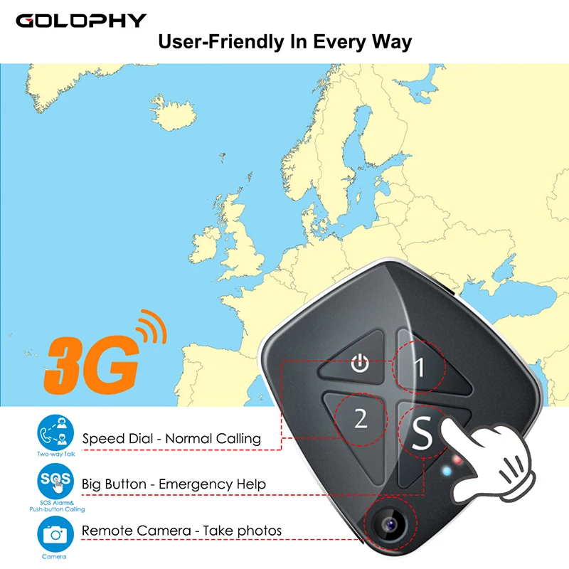 RF-V42 3G GPS Tracker Bērnu SOS Kamera Rudenī signalizācijas Mini GPS Sekošanas Bērniem Locator GSM Dziesmu GPS Wifi LBS Pozicionēšanas Kulons