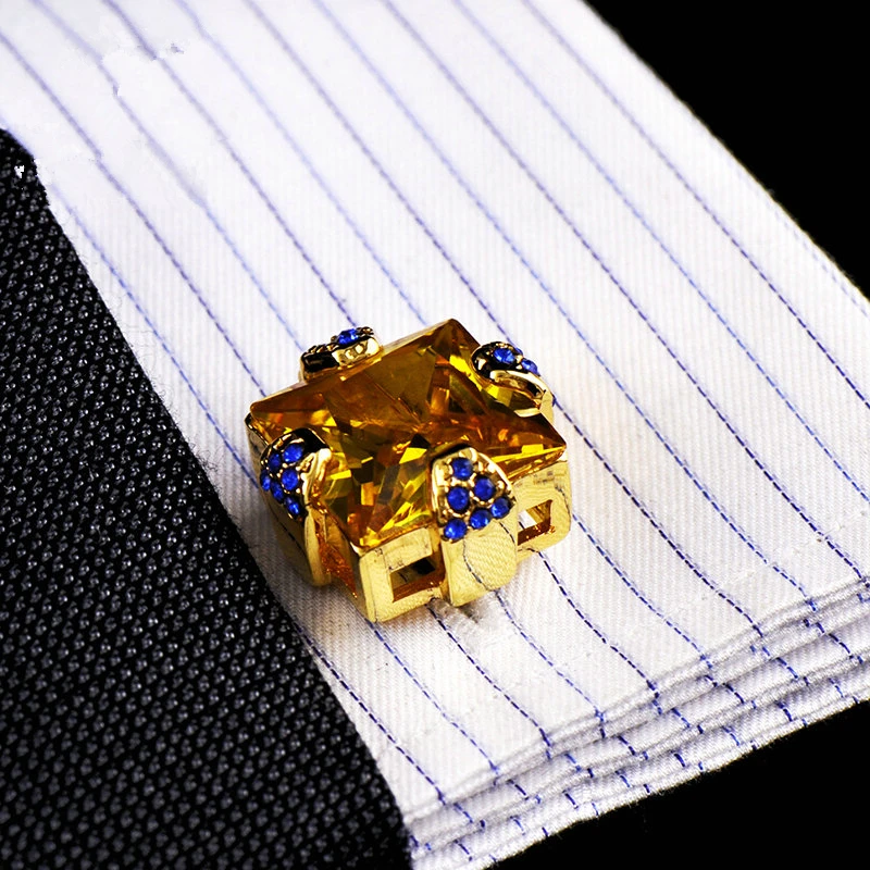 Rotaslietas franču krekls cufflink par vīriešu Prometejs Aproces saite Pogu vīriešu kristāla Augstas Kvalitātes Luksus Kāzu Bezmaksas Piegāde