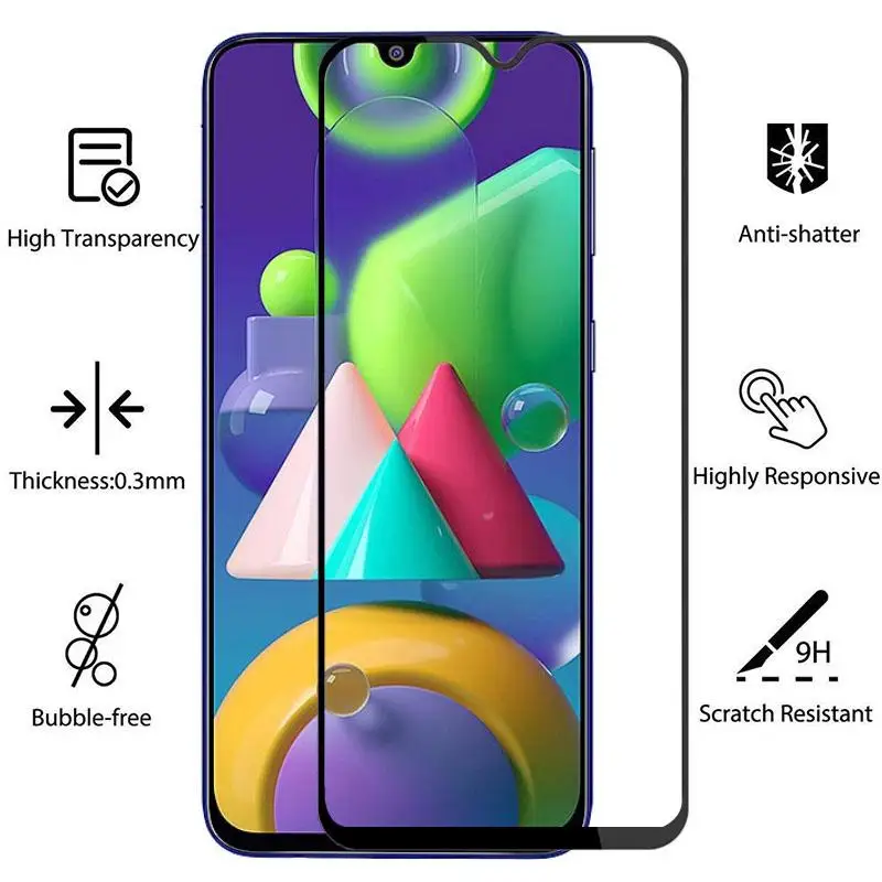 Screen Protector For Samsung M31 M51 M21 Galaxy A51 Stikla A50 50 51 A71 A20 s A20E A31 A41 A21S A01 A70 A20S Aizsardzības Stiklu